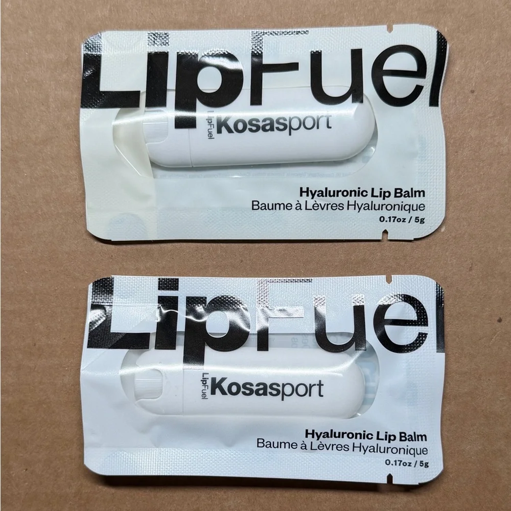 2X Kosas LipFuel Hyaluronic Lip Balm Baseline Clear Active skincare Lips 0.17 oz